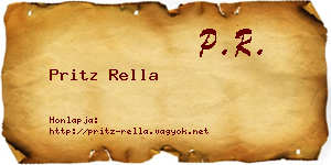 Pritz Rella névjegykártya